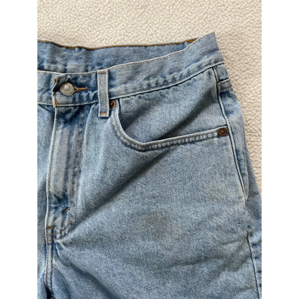 90s Levi's Mens 32 Relaxed Fit Shorts Light Wash Denim 550 Cotton Jorts Stains